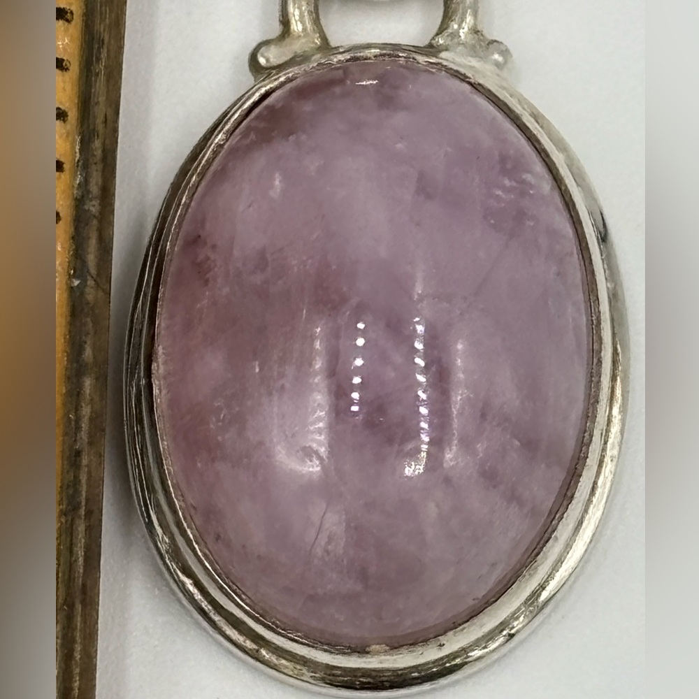 .925 Silver Pink Quart Pendant